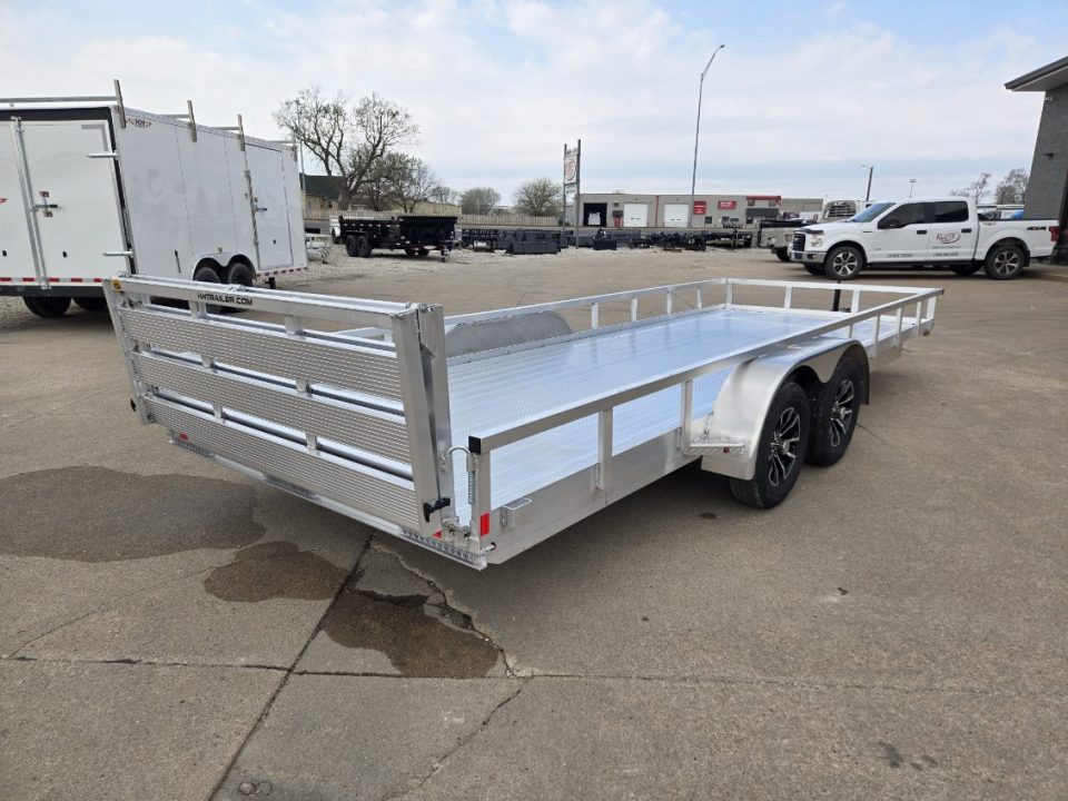 New 2026 H&H Trailers 82x20 Aluminum Rail Side Utility Trailer 7K Tandem Utility Trailer