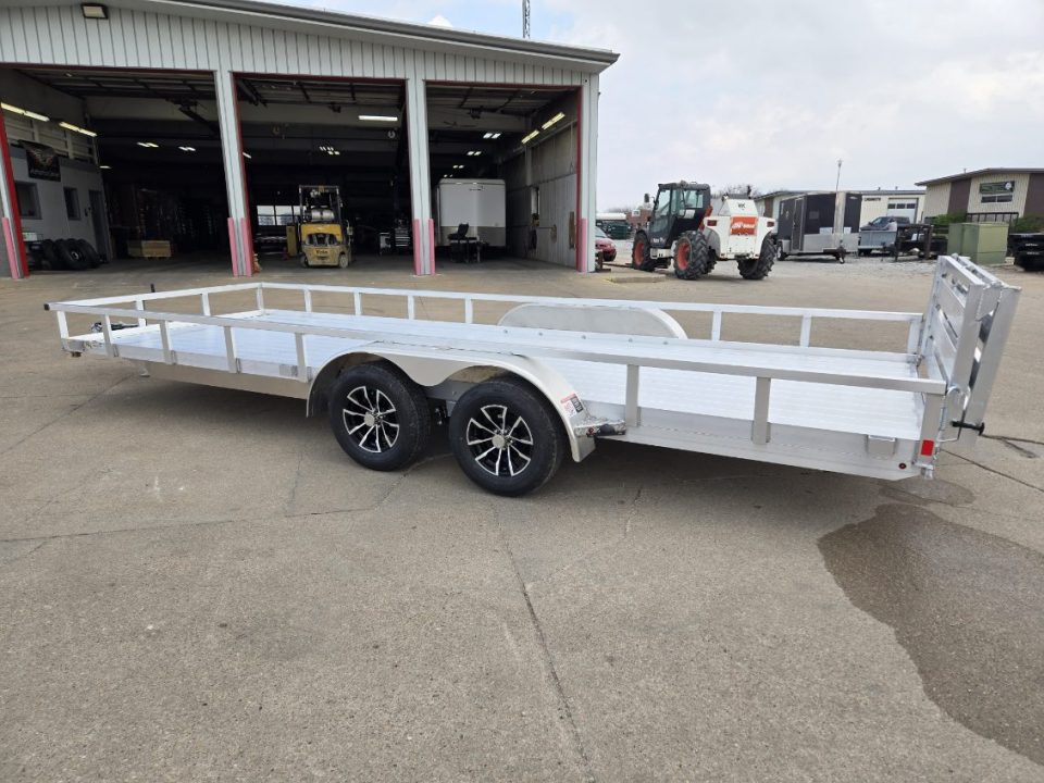 New 2026 H&H Trailers 82x20 Aluminum Rail Side Utility Trailer 7K Tandem Utility Trailer