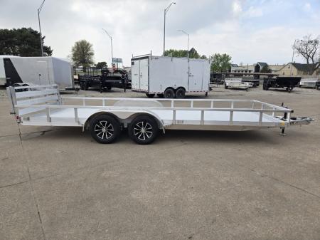 New 2026 H&H Trailers 82x20 Aluminum Rail Side Utility Trailer 7K Tandem Utility Trailer
