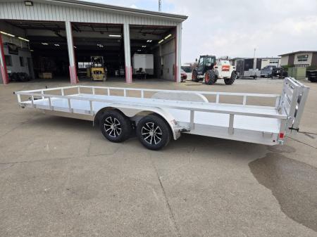 New 2026 H&H Trailers 82x20 Aluminum Rail Side Utility Trailer 7K Tandem Utility Trailer