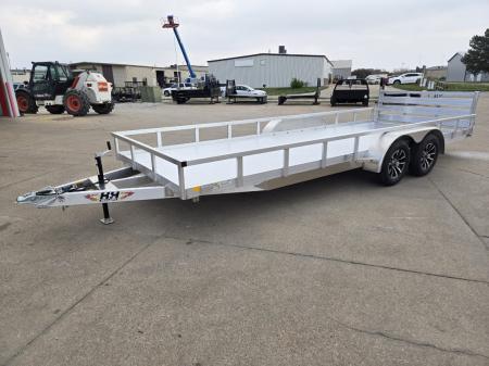 New 2026 H&H Trailers 82x20 Aluminum Rail Side Utility Trailer 7K Tandem Utility Trailer