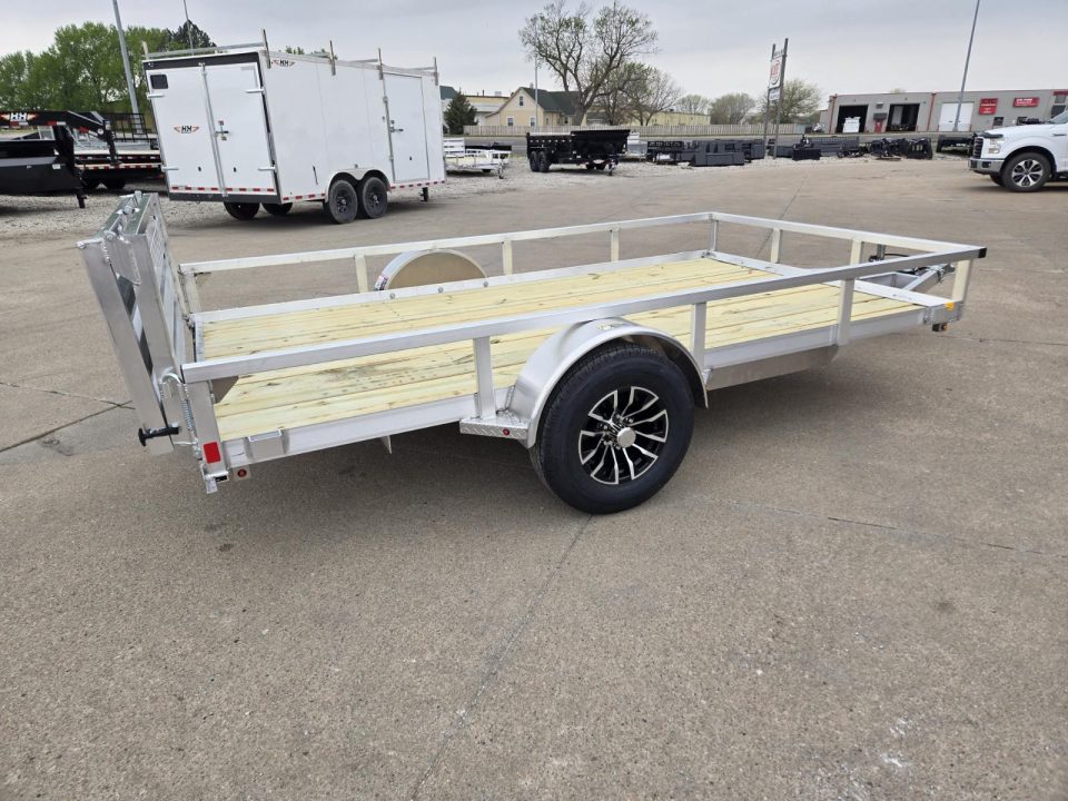 New 2026 H&H Trailers 82x12 Aluminum Rail Side 5K Utility Trailer