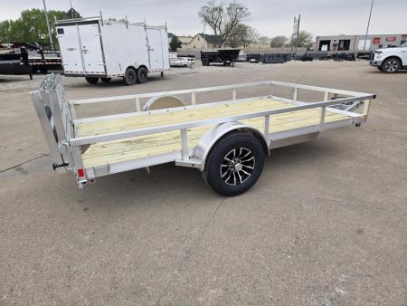 New 2026 H&H Trailers 82x12 Aluminum Rail Side 5K Utility Trailer