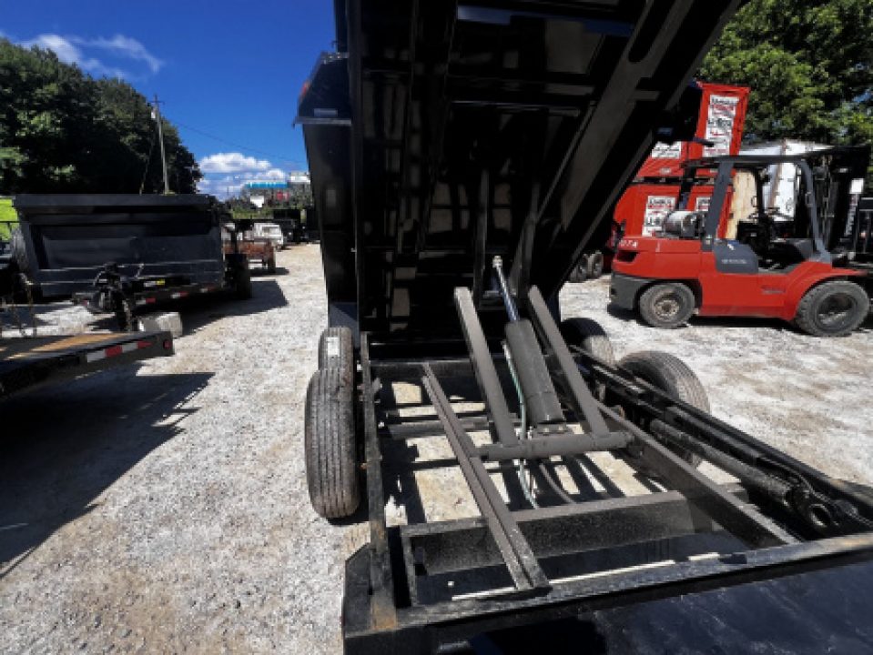 New 2026 Iron Bull Dump Trailer / DTB Series / 60" Wide x 10' Long / Scissor Hoist / Ramp / Tarp / 18" High Sides / 2- 5200# Electric Brake Axles / 15" Tires & Wheels //