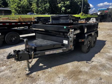 New 2026 Iron Bull Dump Trailer / DTB Series / 60  Wide x 10' Long / Scissor Hoist / Ramp / Tarp / 18  High Sides / 2- 5200# Electric Brake Axles / 15  Tires & Wheels //