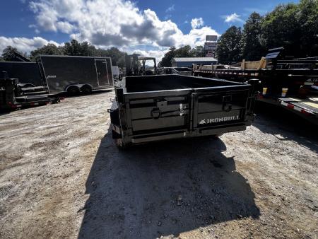 New 2026 Iron Bull Dump Trailer / DTB Series / 60" Wide x 10' Long / Scissor Hoist / Ramp / Tarp / 18" High Sides / 2- 5200# Electric Brake Axles / 15" Tires & Wheels //