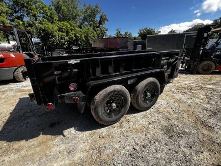 New 2026 Iron Bull Dump Trailer / DTB Series / 60" Wide x 10' Long / Scissor Hoist / Ramp / Tarp / 18" High Sides / 2- 5200# Electric Brake Axles / 15" Tires & Wheels //