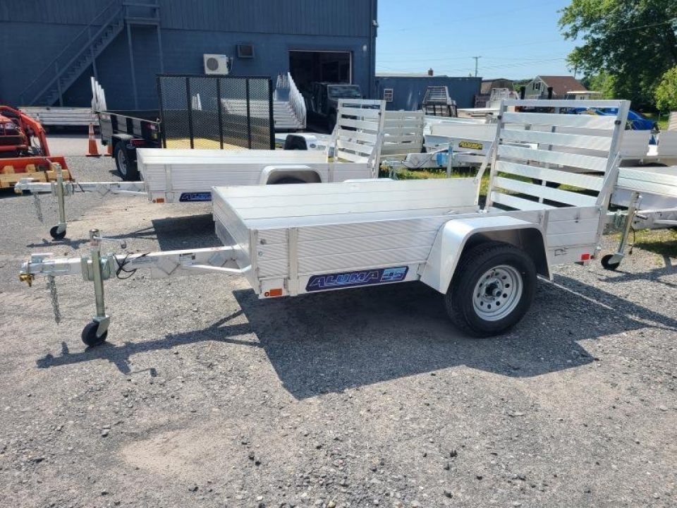 New 2027 Aluma 6310ESA-S-TG Edge Series 1 FT Solid Sides One Piece Tailgate Utility Trailer