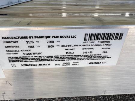 New 2026 H&H Trailers 20' Tandem Aluminum Utility Trailer