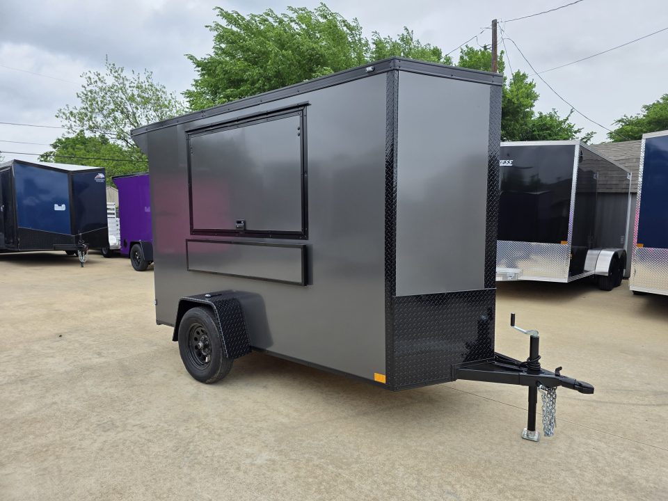 New 2026 New 5x10 SA Screwless Vending Enclosed Trailer | Blackout | Spoiler Package | .08 Polycor | Dexter Axle |