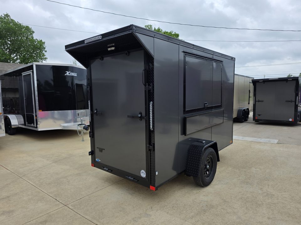 New 2026 New 5x10 SA Screwless Vending Enclosed Trailer | Blackout | Spoiler Package | .08 Polycor | Dexter Axle |