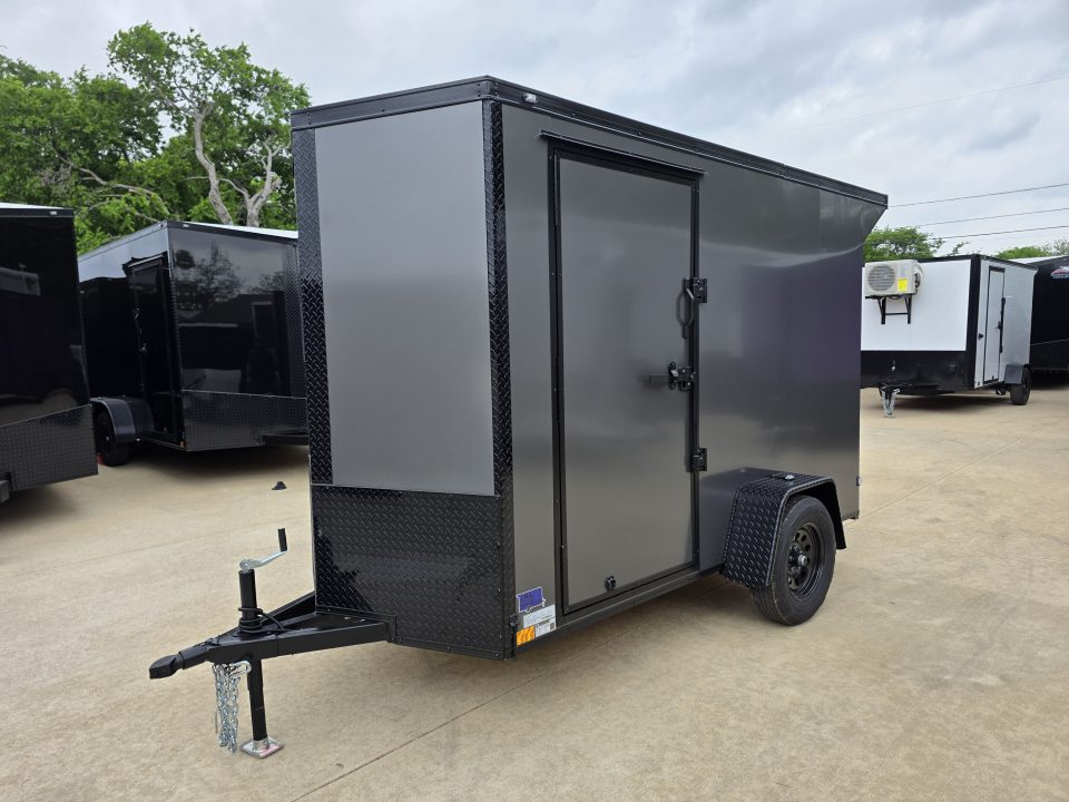 New 2026 New 5x10 SA Screwless Vending Enclosed Trailer | Blackout | Spoiler Package | .08 Polycor | Dexter Axle |