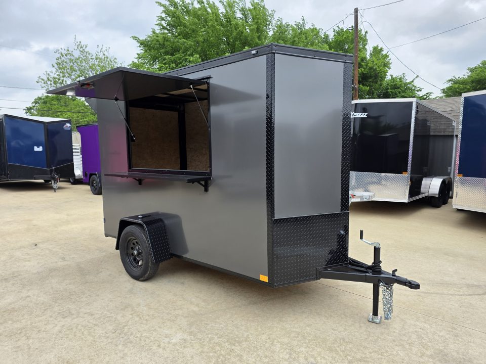 New 2026 New 5x10 SA Screwless Vending Enclosed Trailer | Blackout | Spoiler Package | .08 Polycor | Dexter Axle |