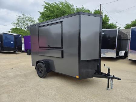 New 2026 New 5x10 SA Screwless Vending Enclosed Trailer | Blackout | Spoiler Package | .08 Polycor | Dexter Axle |