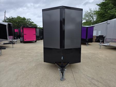 New 2026 New 5x10 SA Screwless Vending Enclosed Trailer | Blackout | Spoiler Package | .08 Polycor | Dexter Axle |