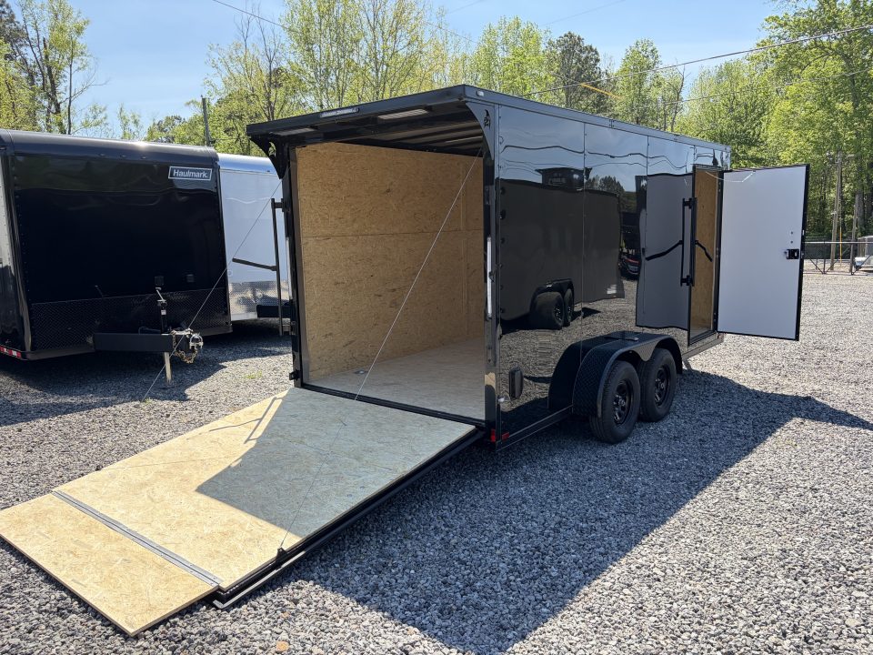 New 2026 Spartan Cargo 7x16 Enclosed Trailer, Race Wing, Polycor, 16" On Center Construction Throughout