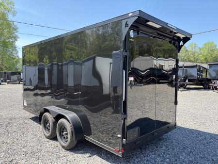 New 2026 Spartan Cargo 7x16 Enclosed Trailer, Race Wing, Polycor, 16" On Center Construction Throughout