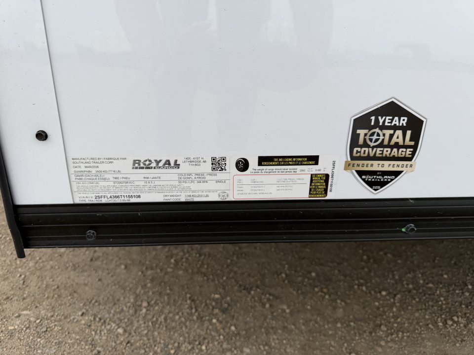 New 2026 Southland Trailers LCHT35-7.518v-86r Cargo / Enclosed Trailer
