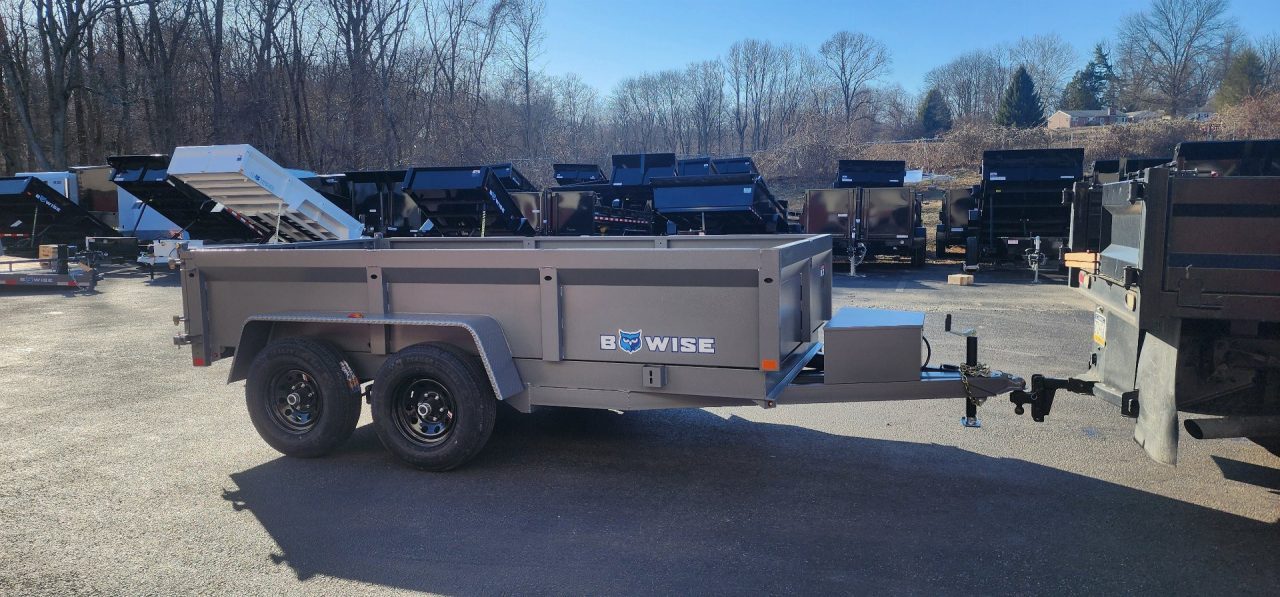 New 6 x 12 BWISE Low Pro Dump Trailer 10k HTONE GRAY***