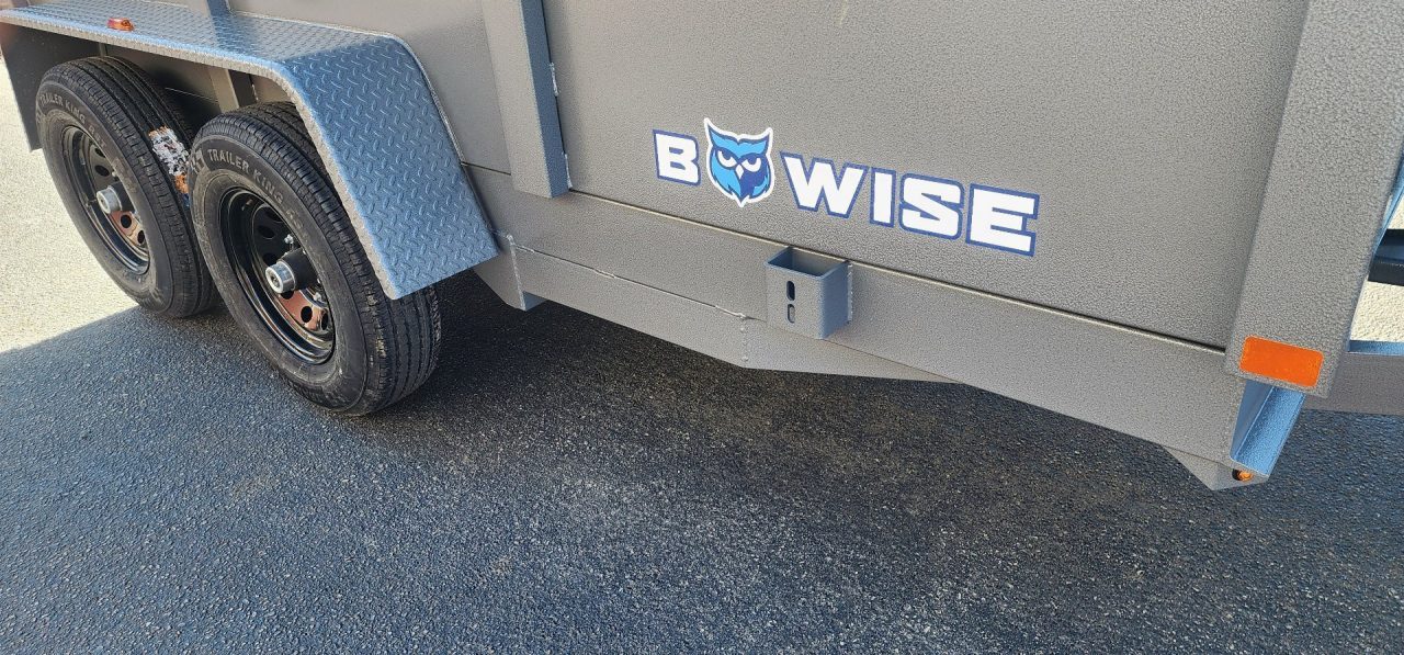 New 6 x 12 BWISE Low Pro Dump Trailer 10k HTONE GRAY***