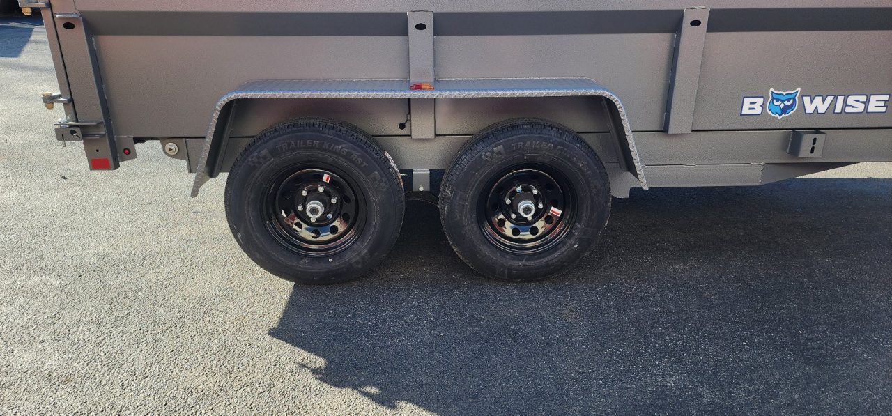 New 6 x 12 BWISE Low Pro Dump Trailer 10k HTONE GRAY***