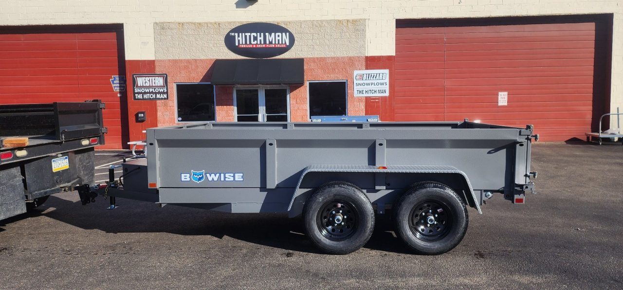 New 6 x 12 BWISE Low Pro Dump Trailer 10k HTONE GRAY***