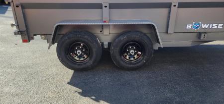 New 6 x 12 BWISE Low Pro Dump Trailer 10k HTONE GRAY***