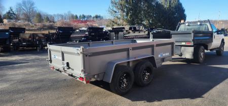New 6 x 12 BWISE Low Pro Dump Trailer 10k HTONE GRAY***