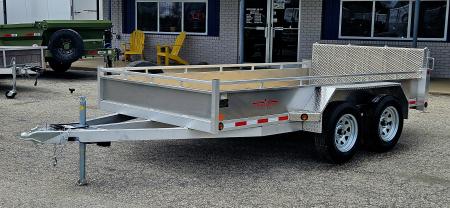 New 6 X12 ALUMINUM OPEN UTILITY TANDEM AXLE BI-FOLD GATE SPARE INCLUDED 2026