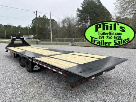 New 2026 Iron Bull 32' TANDEM DUAL GOOSENECK TRAILER 9' HYDRAULIC DOVE GOOSENECK Deckover Trailer