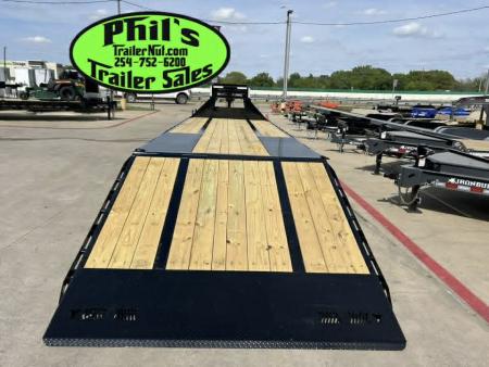 New 2026 Iron Bull 32' TANDEM DUAL GOOSENECK TRAILER 9' HYDRAULIC DOVE GOOSENECK Deckover Trailer