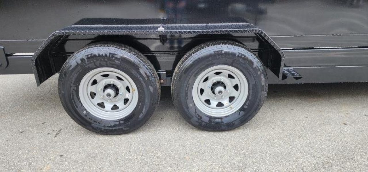 New 7 x 16 Sure-Trac Low-Pro Telescopic Dump Trailer 4ft Side 14k w/Hydraulic Jack
