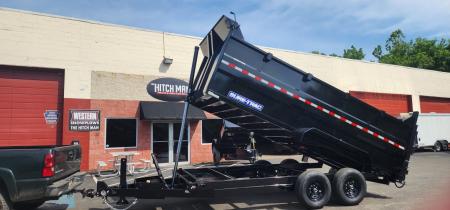 New 7 x 16 Sure-Trac Low-Pro Telescopic Dump Trailer 4ft Side 14k w/Hydraulic Jack