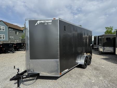 New 2026 Homesteader Trailer 7X16X6'6" Intrepid Ramp Door Package W/ Polycor Exterior Cargo / Enclosed Trailer