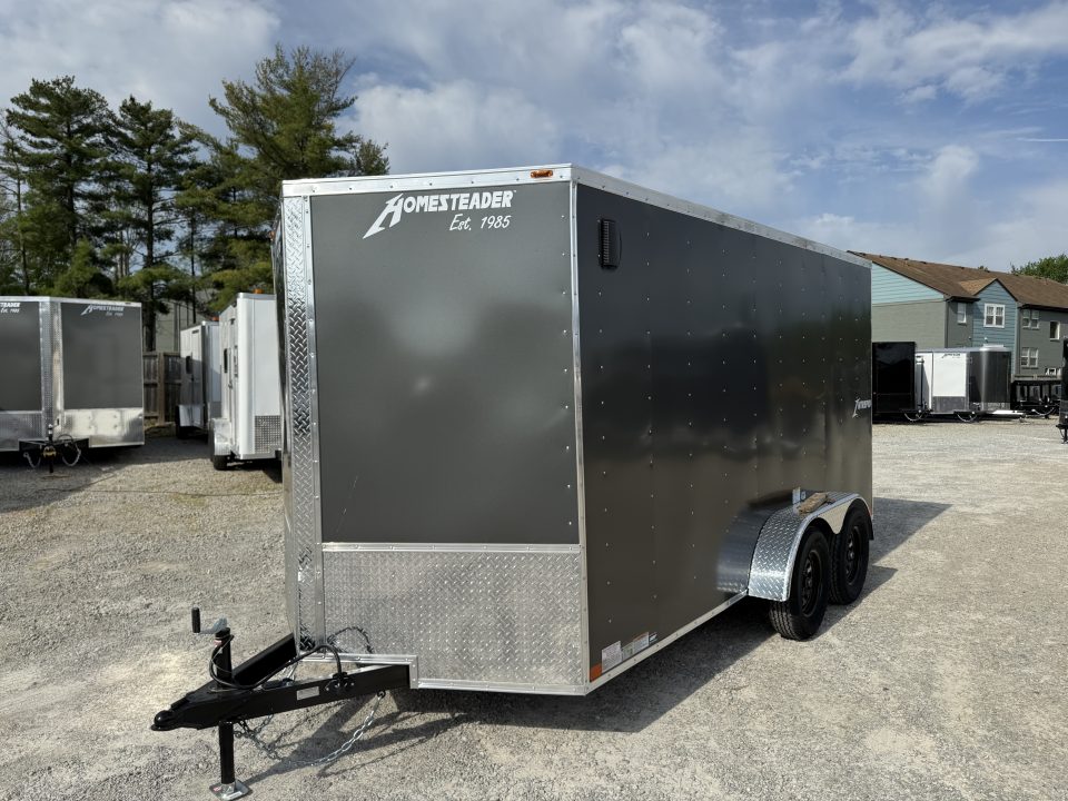 New 2026 Homesteader Trailer 7x14x6'6" Intrepid Ramp Door Package W/ Polycor Cargo / Enclosed Trailer