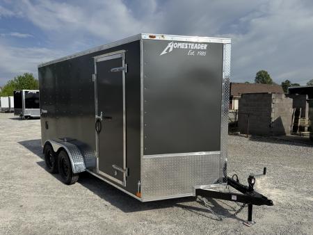New 2026 Homesteader Trailer 7x14x6'6  Intrepid Ramp Door Package W/ Polycor Cargo / Enclosed Trailer