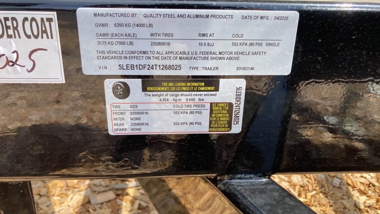 New 2027 Quality Steel and Aluminum 7x16 4' side Dump Trailer