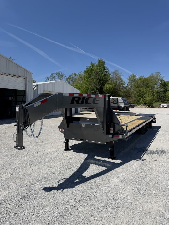 New 2026 Rice Trailers Gooseneck 14K 20+5 Mega Ramps