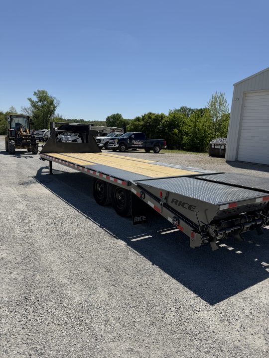 New 2026 Rice Trailers Gooseneck 14K 20+5 Mega Ramps