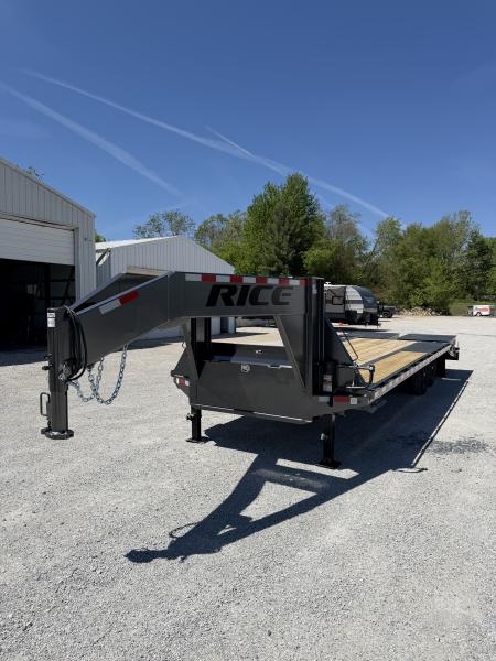New 2026 Rice Trailers Gooseneck 14K 20+5 Mega Ramps