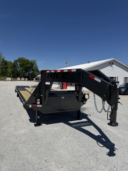 New 2026 Rice Trailers Gooseneck 14K 20+5 Mega Ramps