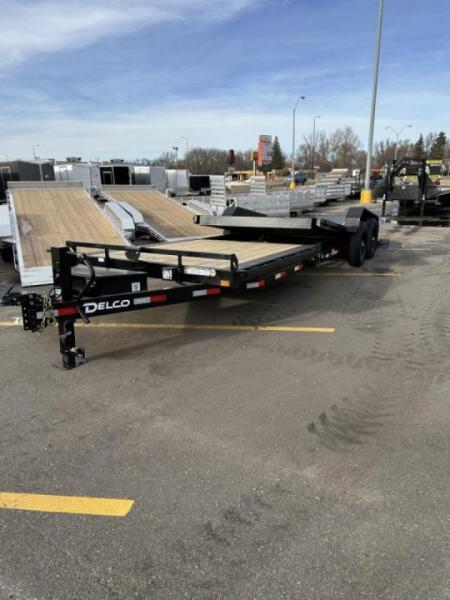 New 2026 Delco Trailers 24' Split deck tilt bed 7000# axles (16 tilt+8'stationary) Equipment Trailer