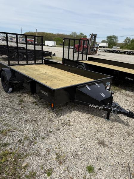 New 2026 Rice Trailers 82"X12' 3K Utility Trailer