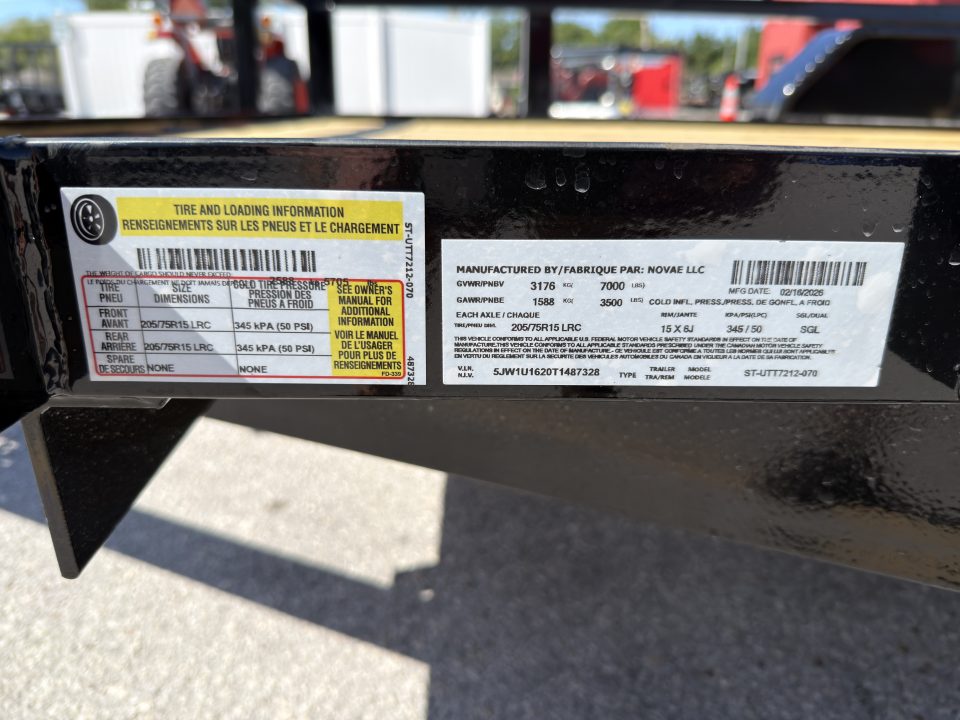 New 2026 Sure-Trac 6x12 Tube Top 7K Utility Trailer