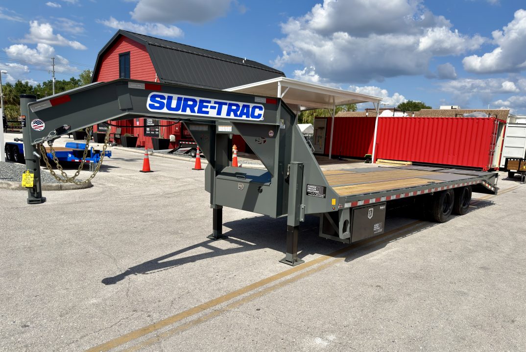 New 2026 Sure-Trac 8.5X25 (20+5) HD Low Profile GN Deckover Trailer