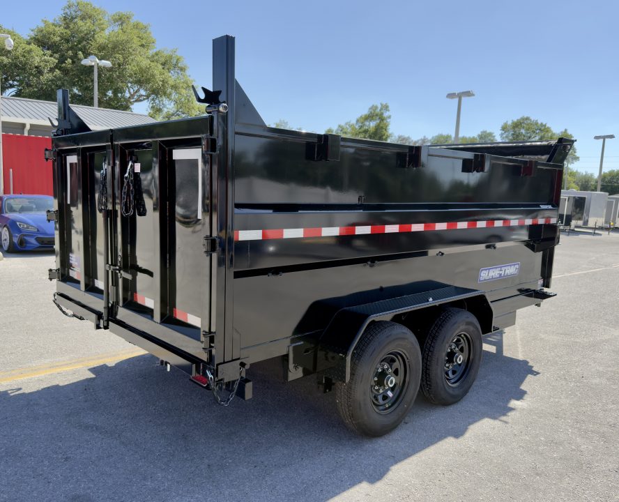 New 2026 Sure-Trac 7X14 Low Profile 4' Side Telescopic Dump Trailer