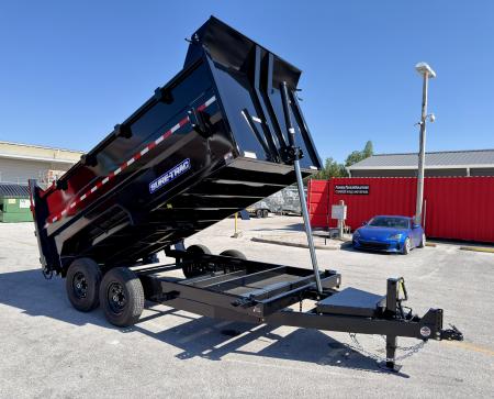 New 2026 Sure-Trac 7X14 Low Profile 4' Side Telescopic Dump Trailer