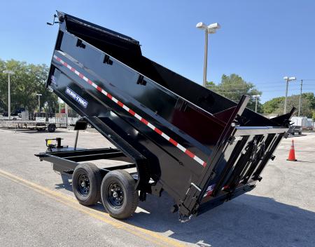 New 2026 Sure-Trac 7X14 Low Profile 4' Side Telescopic Dump Trailer