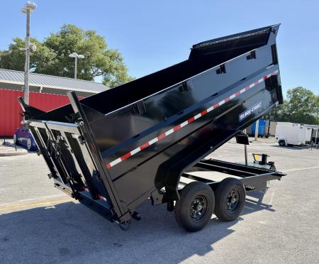 New 2026 Sure-Trac 7X14 Low Profile 4' Side Telescopic Dump Trailer