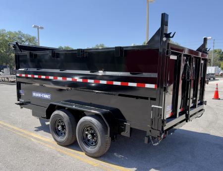 New 2026 Sure-Trac 7X14 Low Profile 4' Side Telescopic Dump Trailer
